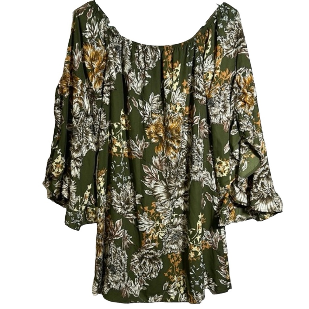 Altar’D State Olive Green print  mini dress in size Large.